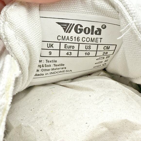 Gola Mens Comet Sneakers EU 43 US 10 White Navy Red Canvas NIB - Picture 13 of 13